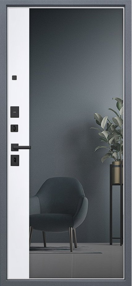 Товар Дверь Беркут Матовый Белый С Зеркалом DIS007528